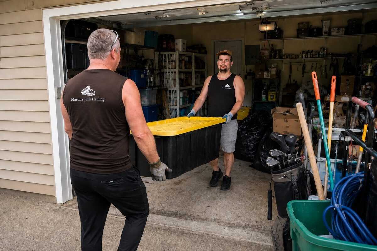 Martin's Junk Hauling & Recycling crew in action